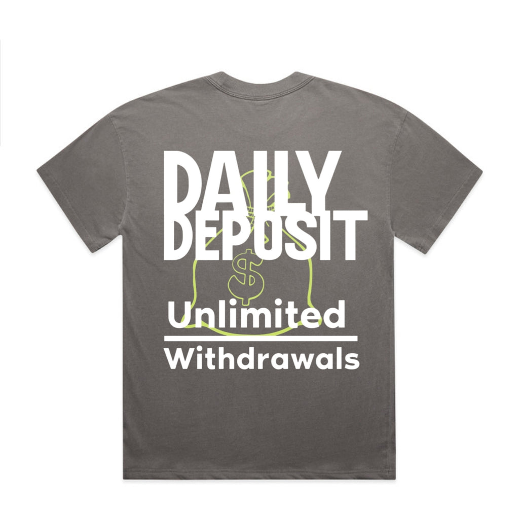 All Hustle In – Faded Grey Tee