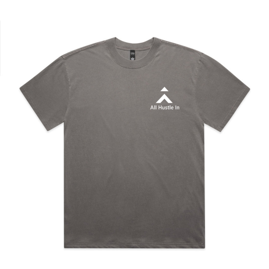 All Hustle In – Faded Grey Tee